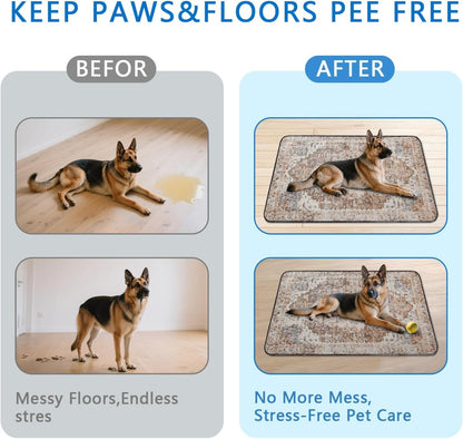 Washable Pee Pads for Dogs 2 Pack, Absorbent Reusable Puppy Pads Waterproof, Leakproof & Non-Slip