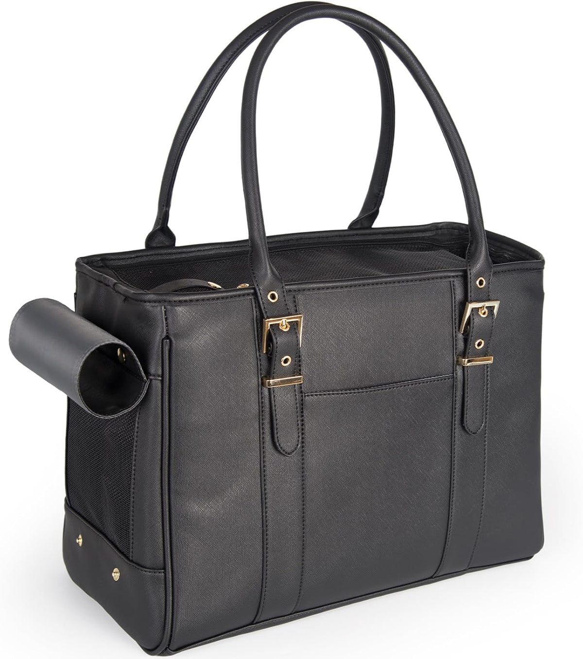 Fashion Pet Carrier Dog Purse Cat Bag Soft-Sided Carriers Travel Airline Approved, Stylish Leather