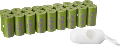 Amazon Basics Dog Poop Bags with Dispenser, 270 Count, Enhanced for Guaranteed Leakproof, Lavender