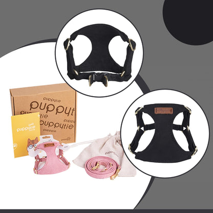 Puppytie No Pull Small Dog Harness with Multifunction Dog Leash,Lightweight Soft Adjustable No