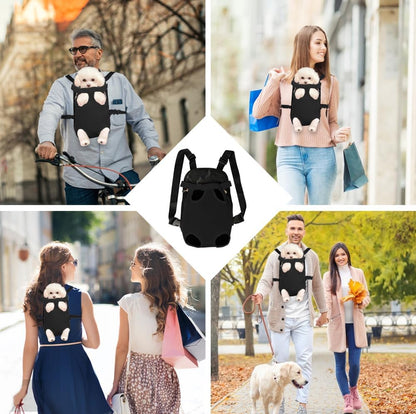 FEimaX Dog Carrier Backpack Pet Legs Out Front Cat Travel Bag, Adjustable Puppy Backpacks Carriers