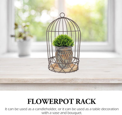 Farmhouse Birdcage Candle Holder Bird Cage Decor Lanterns Decorative Metal Candlestick Vintage Bird