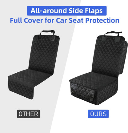 PETICON Front Seat Cover 2 Pack, Full Protection Dog Car Seat Cover with Side Flaps, Nonslip