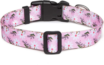 Mercano Adjustable Dog Collar - Special Design Patterns, Soft Nylon Comfortable Durable Pet Collar