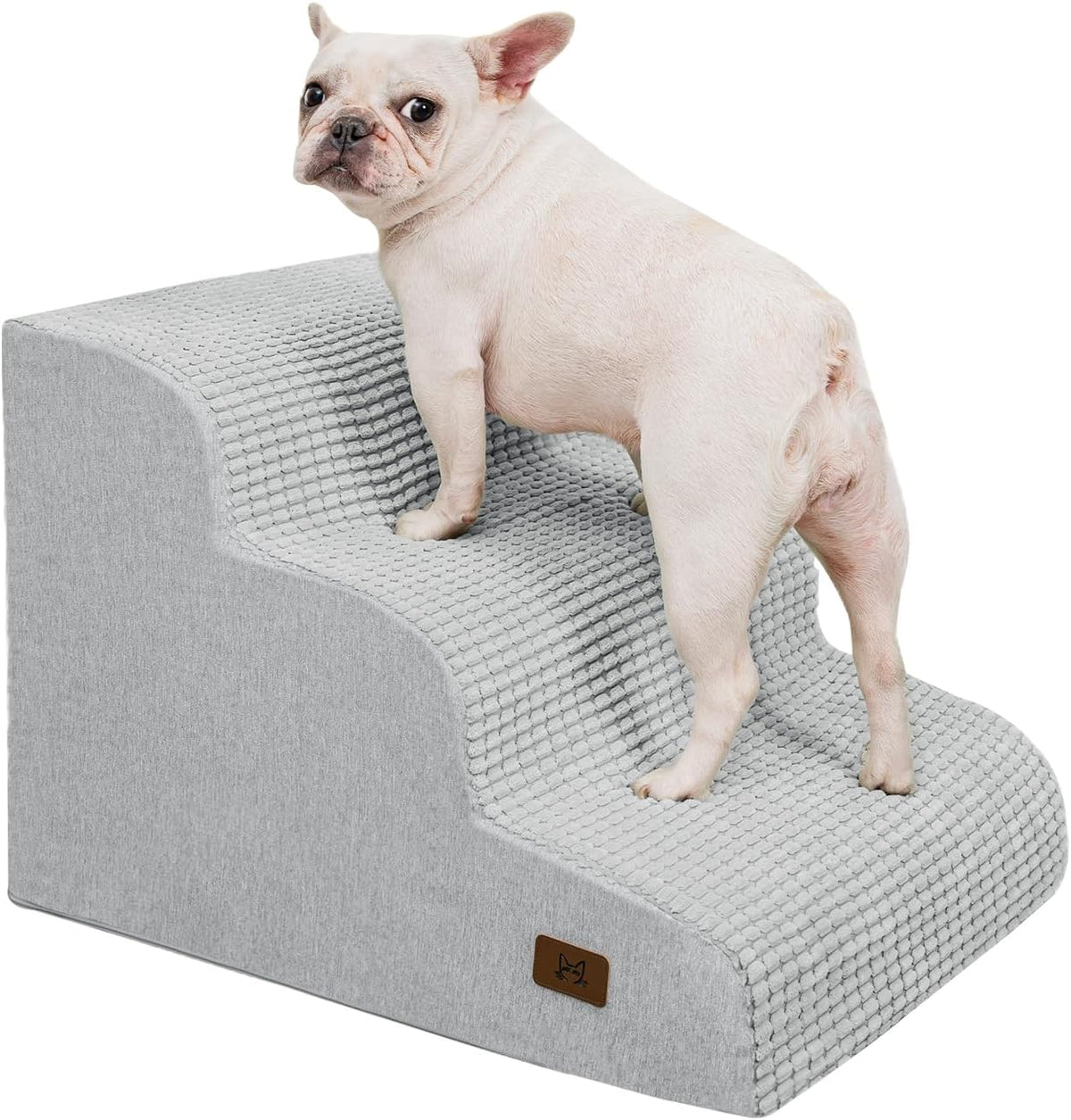 Dog Step for Bed, Dog Stair 3-Step 35D Pet Stair 15.7" H for High Bed or Sofa Non-Slip Balanced Pet