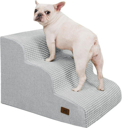 Dog Step for Bed, Dog Stair 3-Step 35D Pet Stair 15.7" H for High Bed or Sofa Non-Slip Balanced Pet
