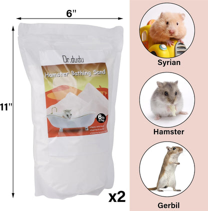 DR.DUDU Hamster Bath Sand, 12lb Dust Free Desert Sand or Potty Litter Sand for Hamster Chinchillas