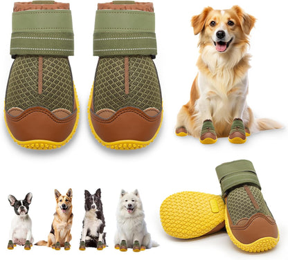 Dog Shoes for Large Dogs, Medium Dog Boots & Paw Protectors for Hardwood Floors, Outdoor Dog