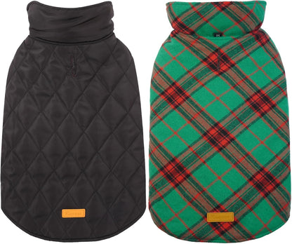 Kuoser Waterproof Dog Coat, Reversible Dog Jacket for Large Dogs, Adjustable Durable Doggie Winter