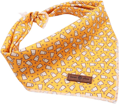 Lionet Paws Halloween Dog Bandana,Fabric Dogs Kerchief for Small Medium Large Dogs,Dog Cotton