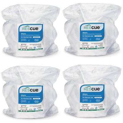 REScue One-Step Disinfectant Cleaner & Deodorizer Wipes for Vet Use – Cleaner for Kennels, Litter