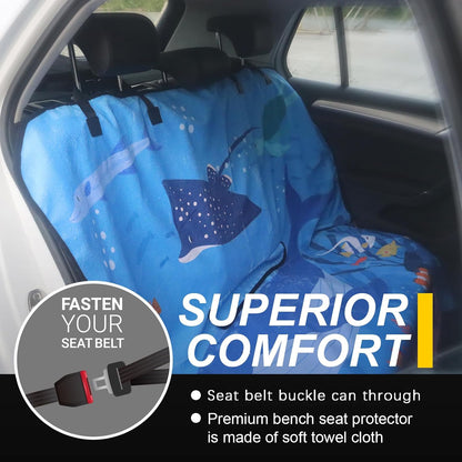 Back Seat Cover for Car Trucks Van SUV,Waterproof Rear Bench Towel Seat Covers for Dogs and