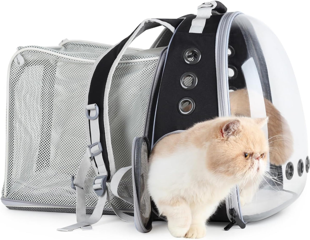 Lollimeow Cat Carrier Backpack, Bubble Expandable Backpack Carrier, Pets and Small