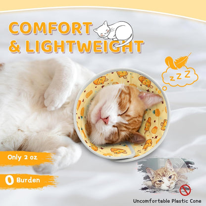 Cat Cone Collar Soft to Stop Licking, Adjustable, Foldable Lightweight Kitten Cones After Surgery