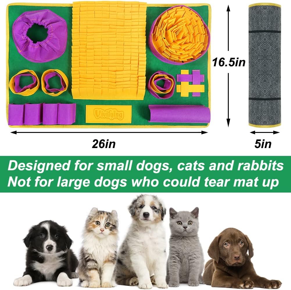 Vivifying Snuffle Mat for Dogs, Interactive Dog Puzzle Toys for Boredom and Mental Stimulation