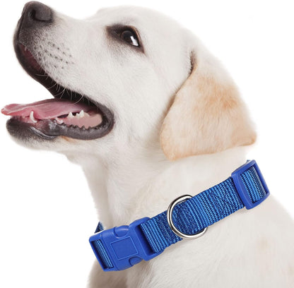 9 Pieces Adjustable Dog Collar for Animal, Soft Nylon Pets Puppy Collar with Quick Release Buckle