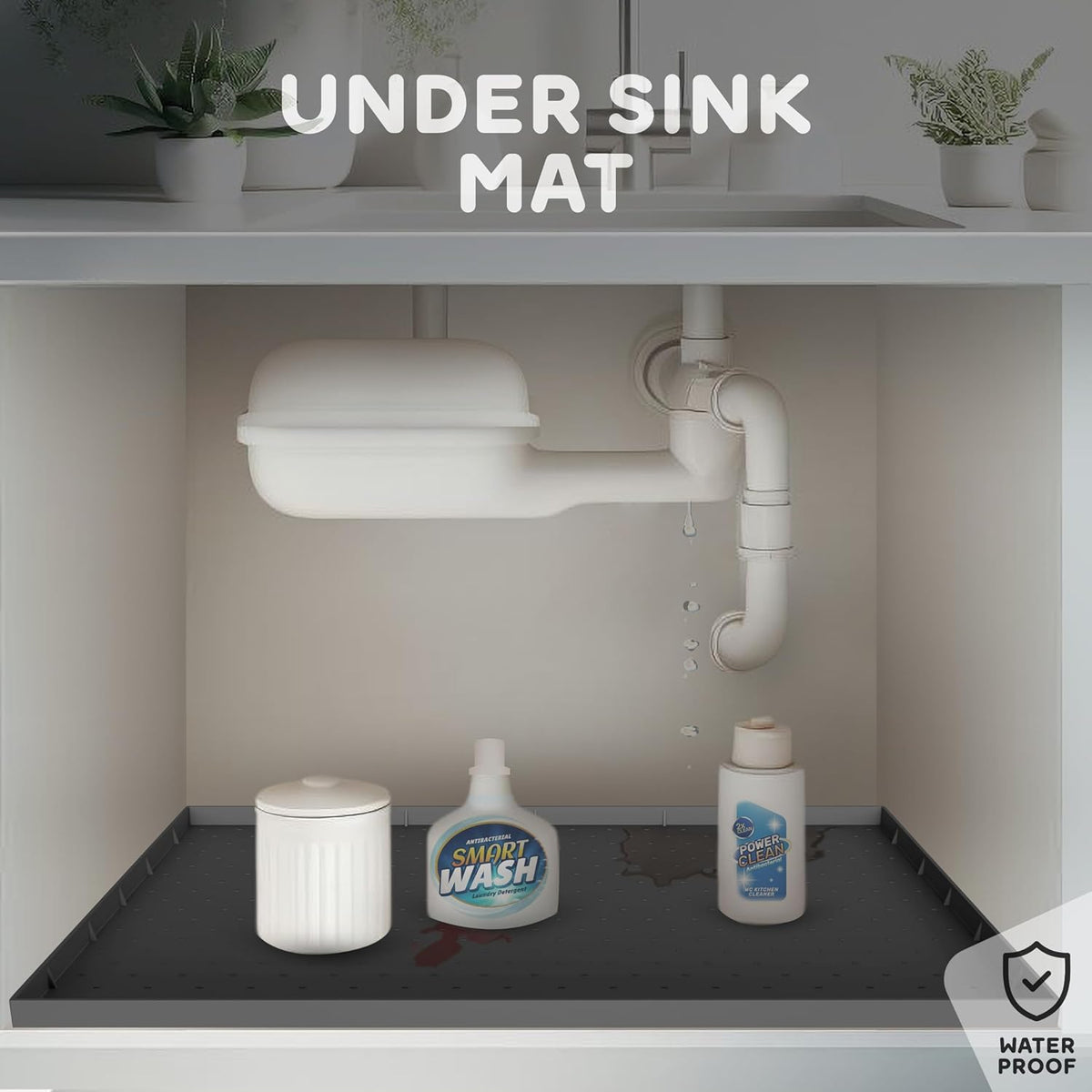 32x24x1” XL Dog Food Mat - All Purpose Under Sink Liner, Washer and Dryer Covers for The Top