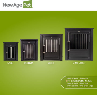 New Age Pet ECOFLEX Dog Crate End Table - Furniture-Style Pet Crate for Crate Trained Dogs