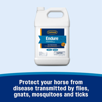 Farnam Endure Sweat-Resistant Fly Spray for Horses, Lasts Up to 14 Days, Protects Against Flies