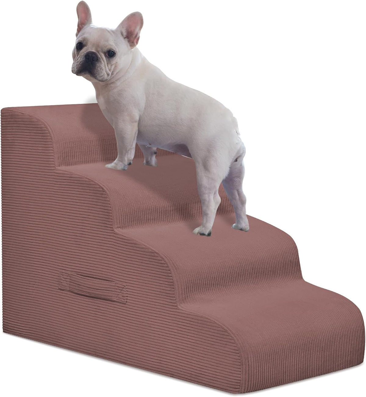Dog Steps for Small Dogs, 4-Step Pet Ramp Stairs for High Beds and Sofa, Non-Slip Pet Stairs for