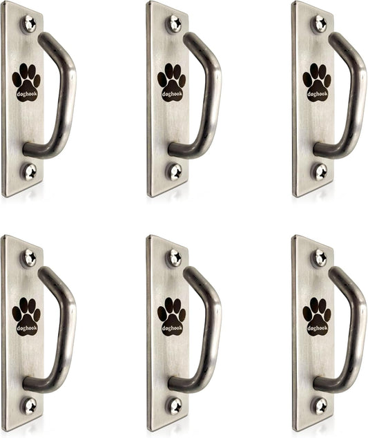 Canine Hitch- Secure Dog Leash Parking Mounted Indoor – Outdoor Wall Hook - Tie Out Stainless Steel