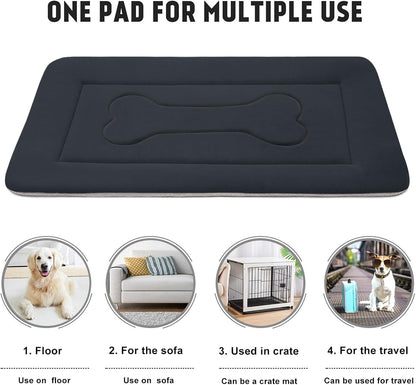 JoicyCo Large Dog Bed Soft Dog Crate Pad Mat 42 in Non-Slip Bottom Washable Dog Sleeping Mattress