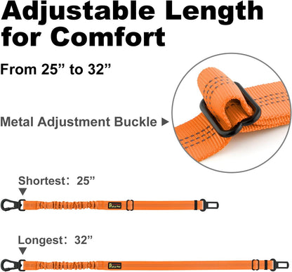 Plutus Pet Dog Seat Belt for Car, Adjustable Dog Car Harness with Carabiner Clip, Reflective Safety