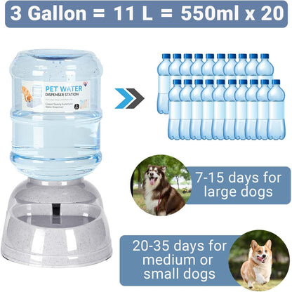 Pet Water Dispenser for Large Dogs and Multi-Pet, 3 Gallon Dog Water Bowl Dispenser, Basic