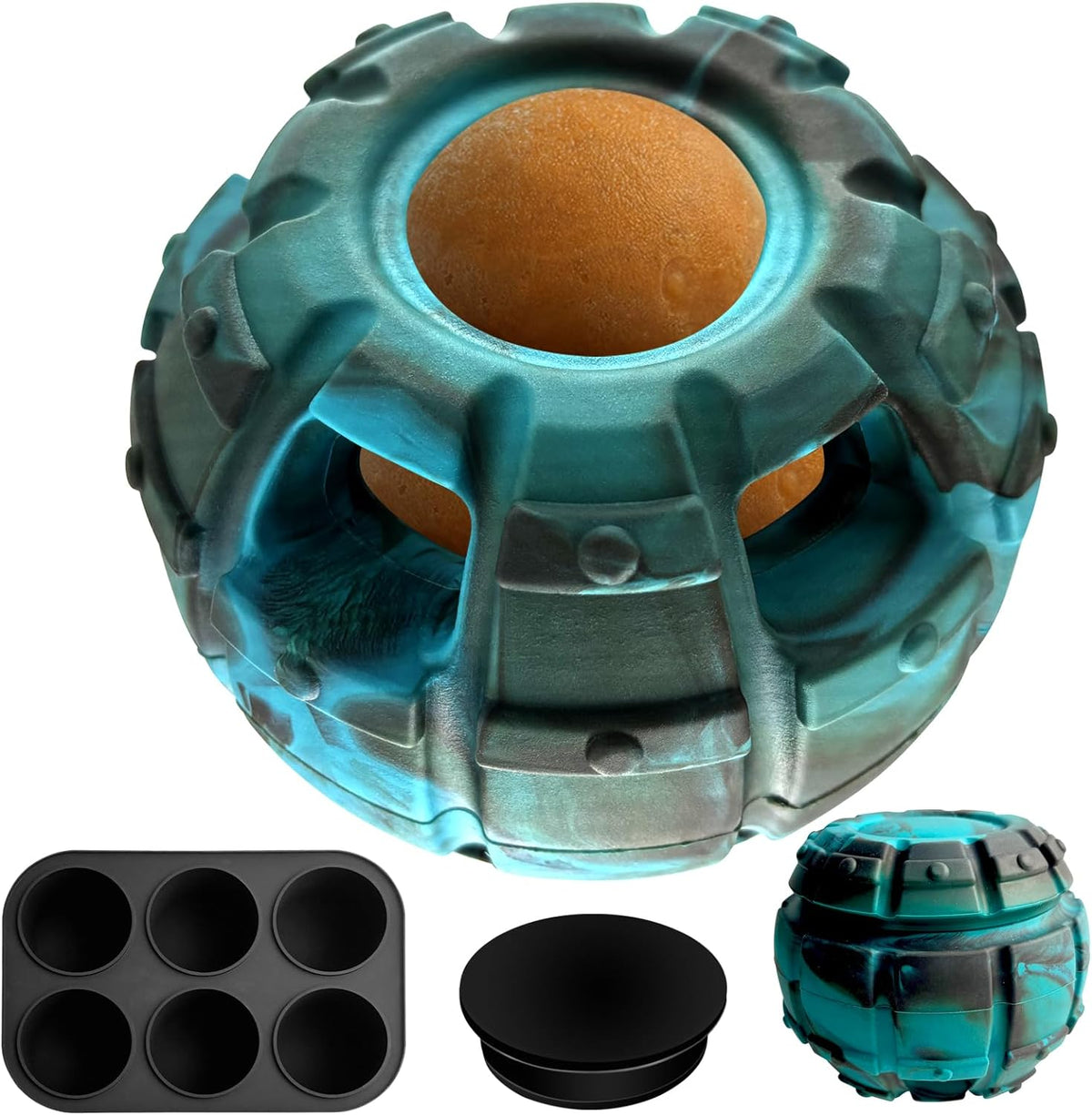 Yipetor Frozen Treat Dispensing Dog Toy - Large Chew Toy, Freezable Fillable Rubber, Reduces