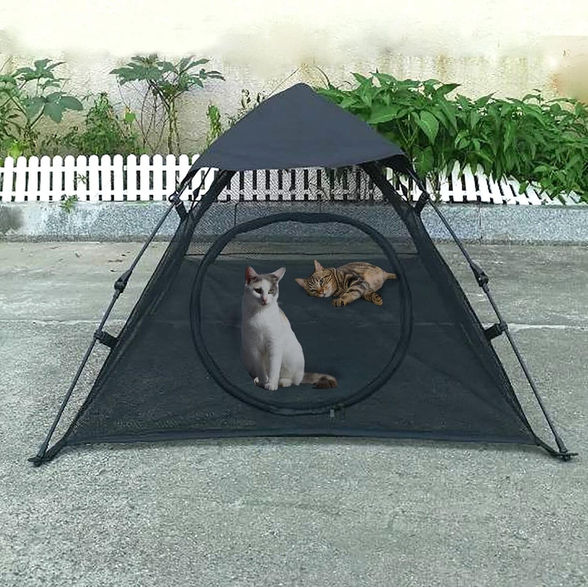 Portable Large Pop Up Pet Cat Tents Enclosures House for Outside Patio Indoor for Cat Puppy Rabbit