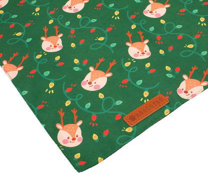 ADOGGYGO Christmas Dog Bandanas 2 Pack, Santa Deer Pattern Pet Xmas Scarf Bib, Premium Durable