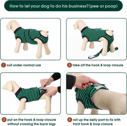 Kuoser Recovery Suit for Dogs Cats After Surgery, Professional Pet Recovery Shirt Dog Abdominal