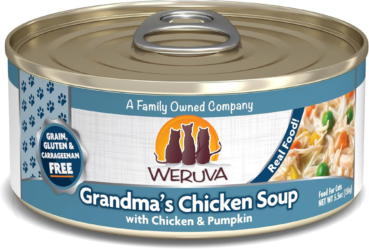 Weruva Classic Cat Food, Grandma?S Chicken Soup with Chicken Breast & Veggies, 5.5Oz Can (Pack of