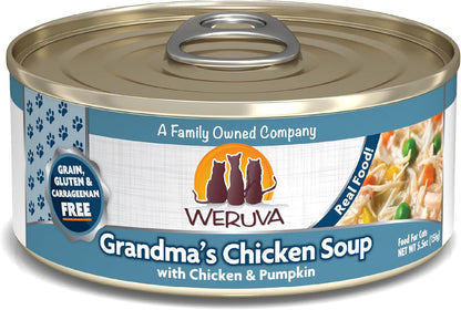 Weruva Classic Cat Food, Grandma?S Chicken Soup with Chicken Breast & Veggies, 5.5Oz Can (Pack of