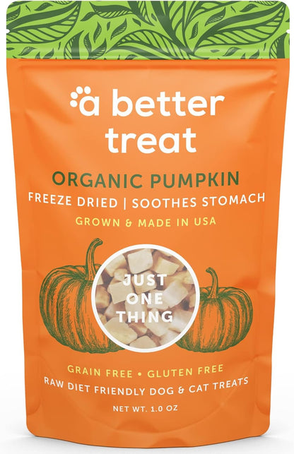 A Better Treat – Freeze Dried Organic Pumpkin Dog and Cat Treats, Organic, Single Ingredient |