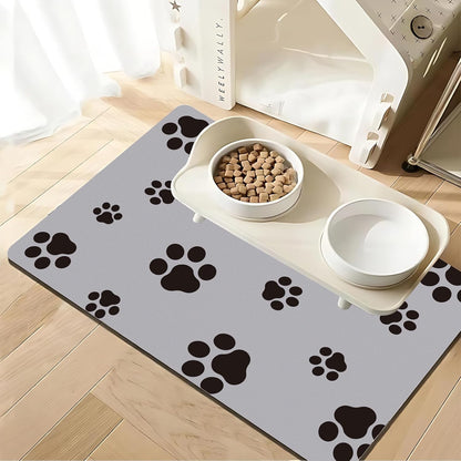 18×30in Pet Feeding Mat Dog Cat Food Mat for Floors Waterproof Food and Water Bowl Mats for Indoor