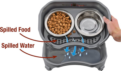 Neater Feeder Express Mess Proof Dog Bowls Elevated for Small Breed – Made in USA – No Spill Raised