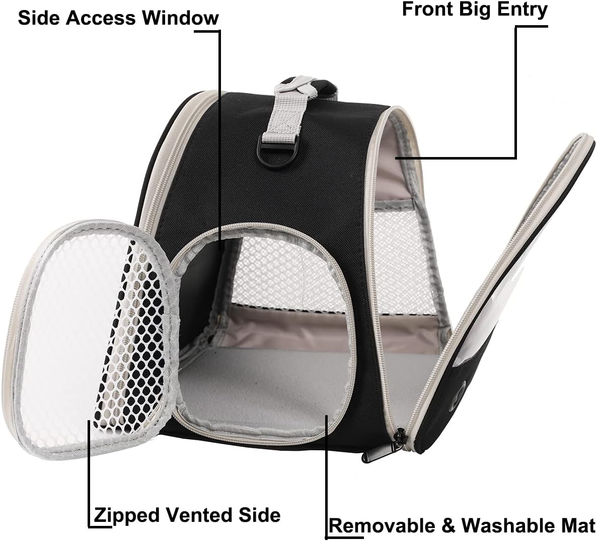 Bearded Dragon Carrier,Lizards Carrier, Small Animal Travel Carrier for Hedgehog Rat Parrot Bird
