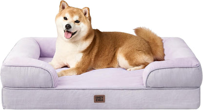 EHEYCIGA Orthopedic Dog Beds Large Sized Dog, Waterproof Memory Foam Pet Bed with Sides, Non-Slip