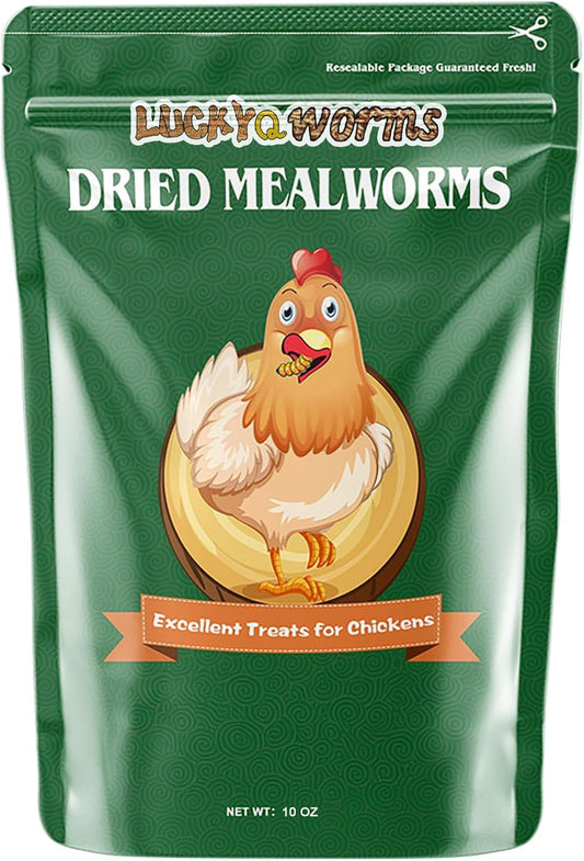 Mealworms, High-Protein Dried Mealworms for Birds, Chickens, Turtles, Fish, Hamsters and Hedgehogs