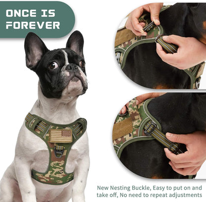 BUMBIN Tactical Dog Harness for Medium Dogs No Pull, Famous TIK Tok No Pull Dog Harness, Fit Smart