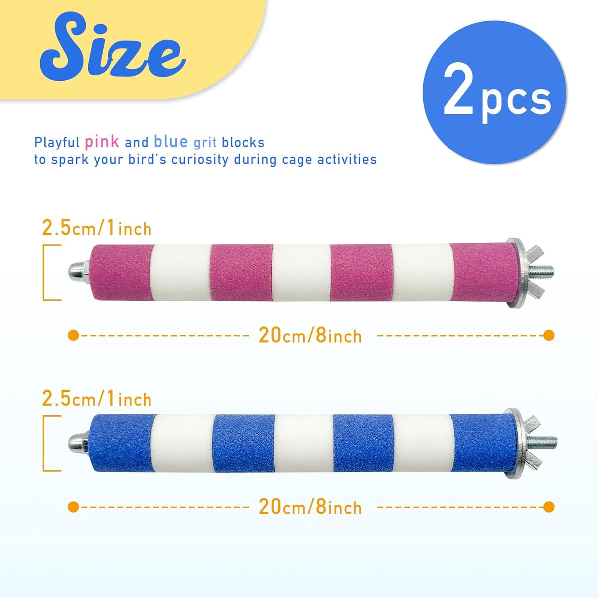 Bird Perches for Cage Bird Cage Accessories Toys Parrot Sand Paw Grinding Stick for Budgies