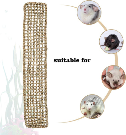 Rat Climbing Toys, 39 x 7 inch Small Animals Seagrass Mat Toy, Cat Climbing Toys, Natural Seagrass