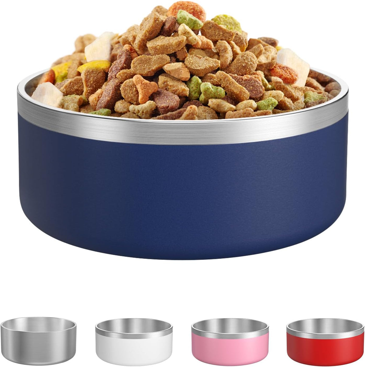 LIANLAI Dog Bowls, Rust-Resistant Stainless Steel Dog Bowls, Spill Proof Double Puppy Dishes for