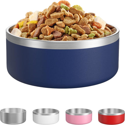 LIANLAI Dog Bowls, Rust-Resistant Stainless Steel Dog Bowls, Spill Proof Double Puppy Dishes for