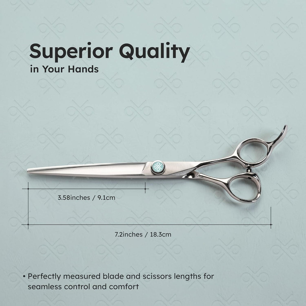 7” Dog Grooming Scissors｜VG10 Japanese Steel Professional Pet Grooming Shears for Cats & Dogs｜Clean