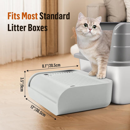 Cat Litter Box Step, Cat Litter Box Ramp Mat with Filter Function for Self-Cleaning Cat Litter Box