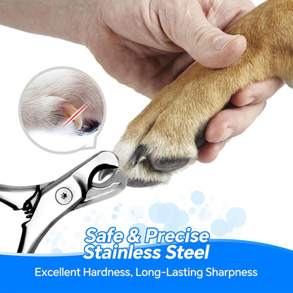 Dog Cat Nail Clippers for Large Dogs Heavy Duty Dog, Professional Stainless Steel Pet Nail