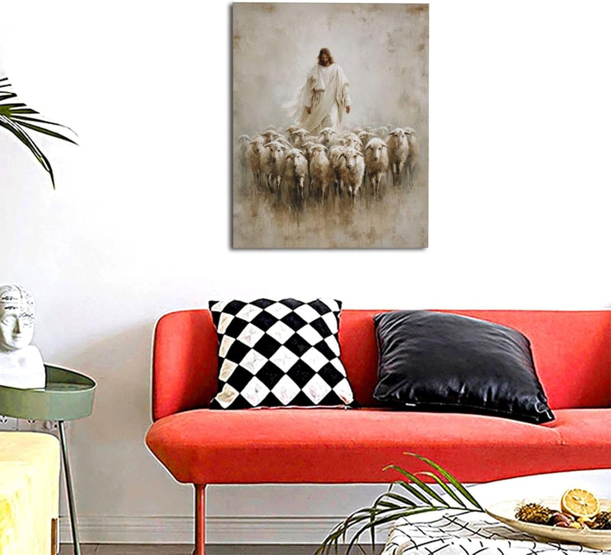 Jesus and Lamb Wall Art Christian Jesus Lamb Canvas Wall Decor Christ Religious Pictures painting