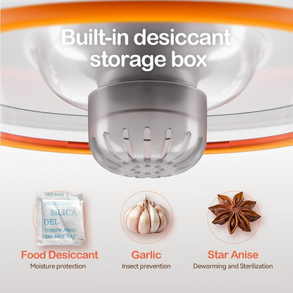 CTIME Airtight Pet Food Storage Container for Small Dog Cat Bird Treats & Dry Food to Keep Fresh